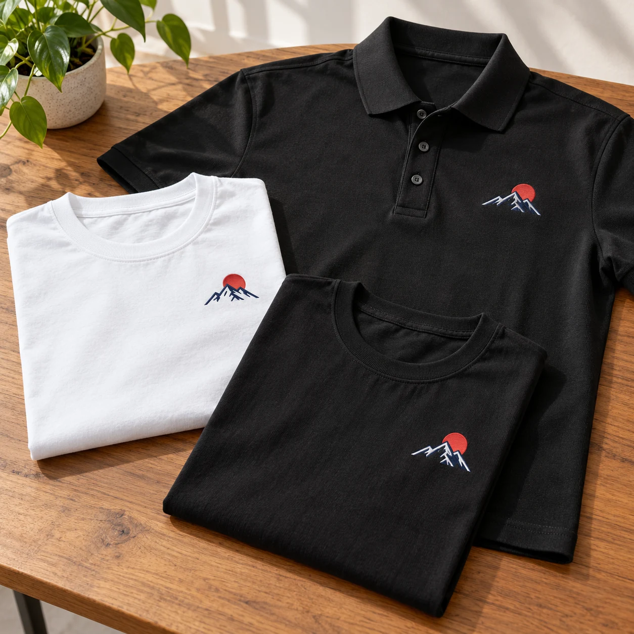 Custom Apparel — illustrative product mockup