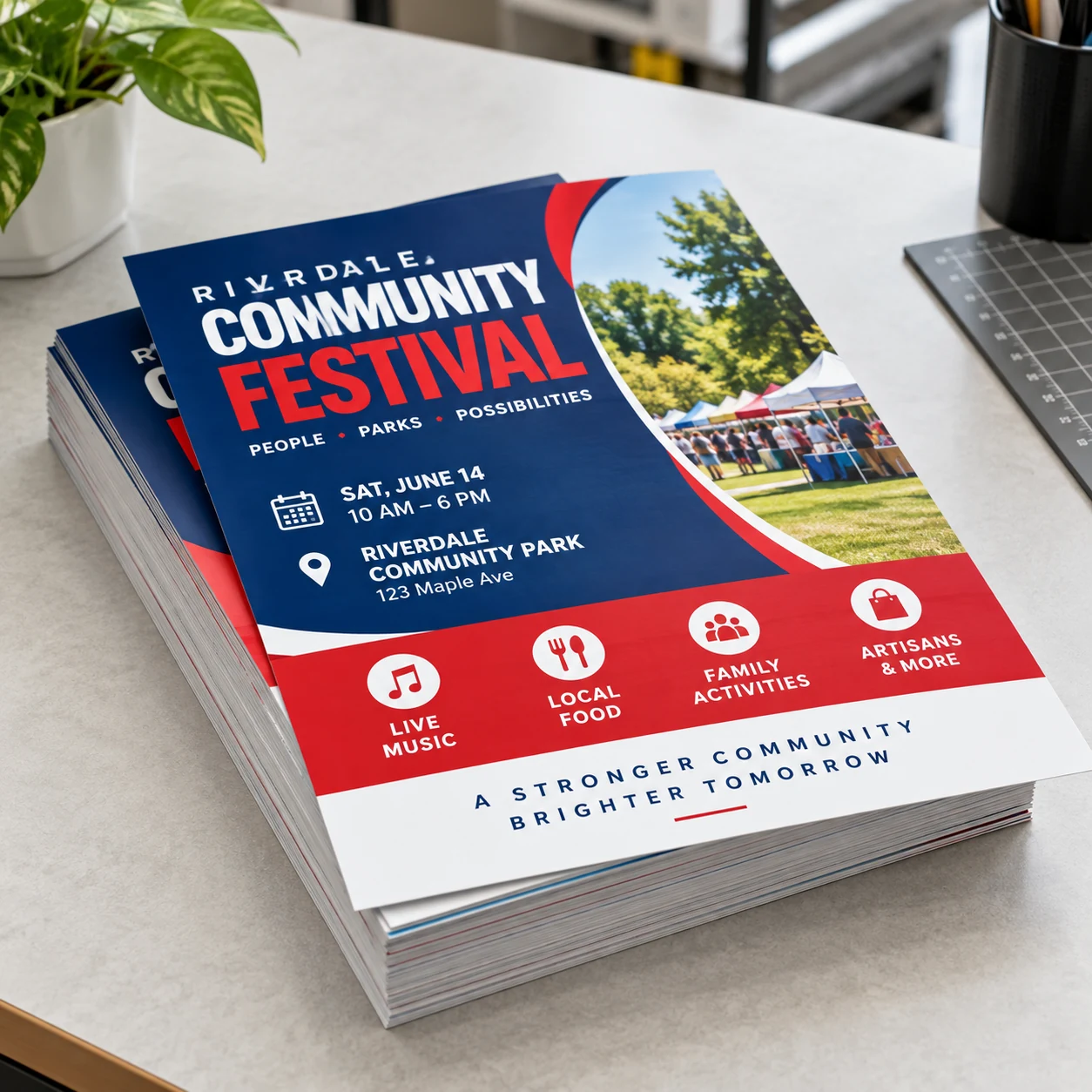 Flyers & Brochures — illustrative product mockup