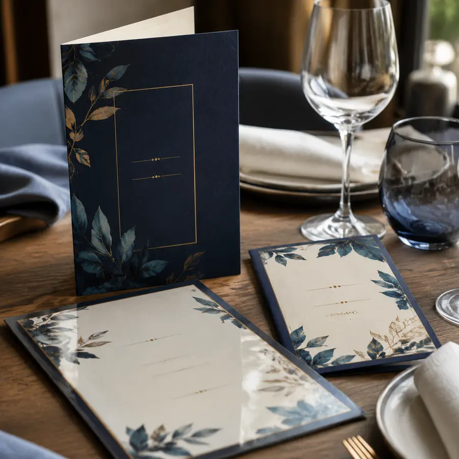 Premium printed restaurant menus