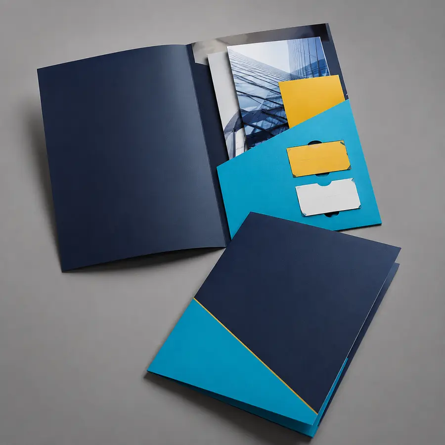 Custom presentation pocket folders