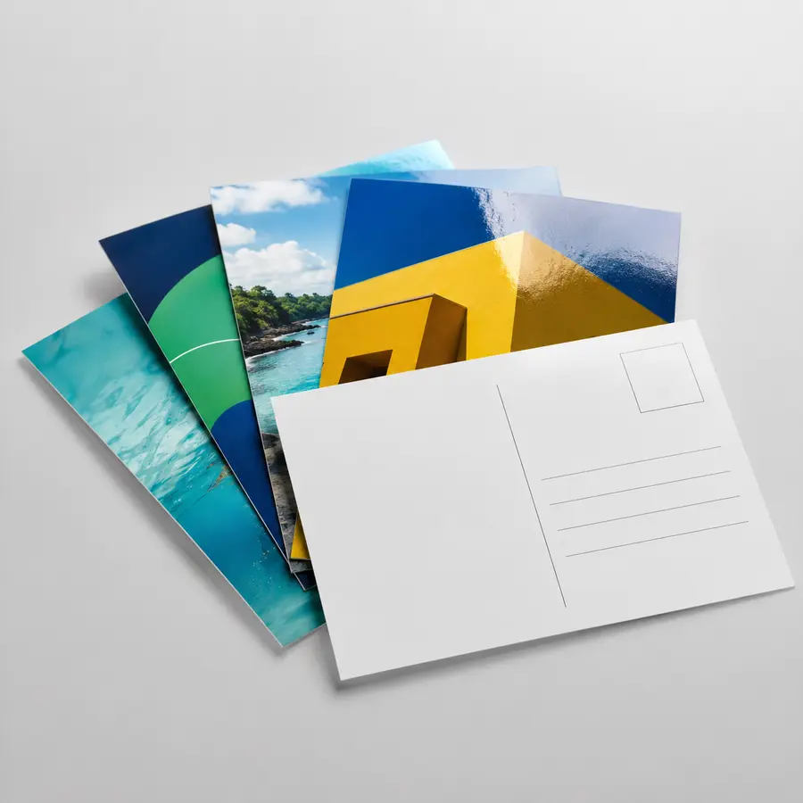 Full-color glossy postcards